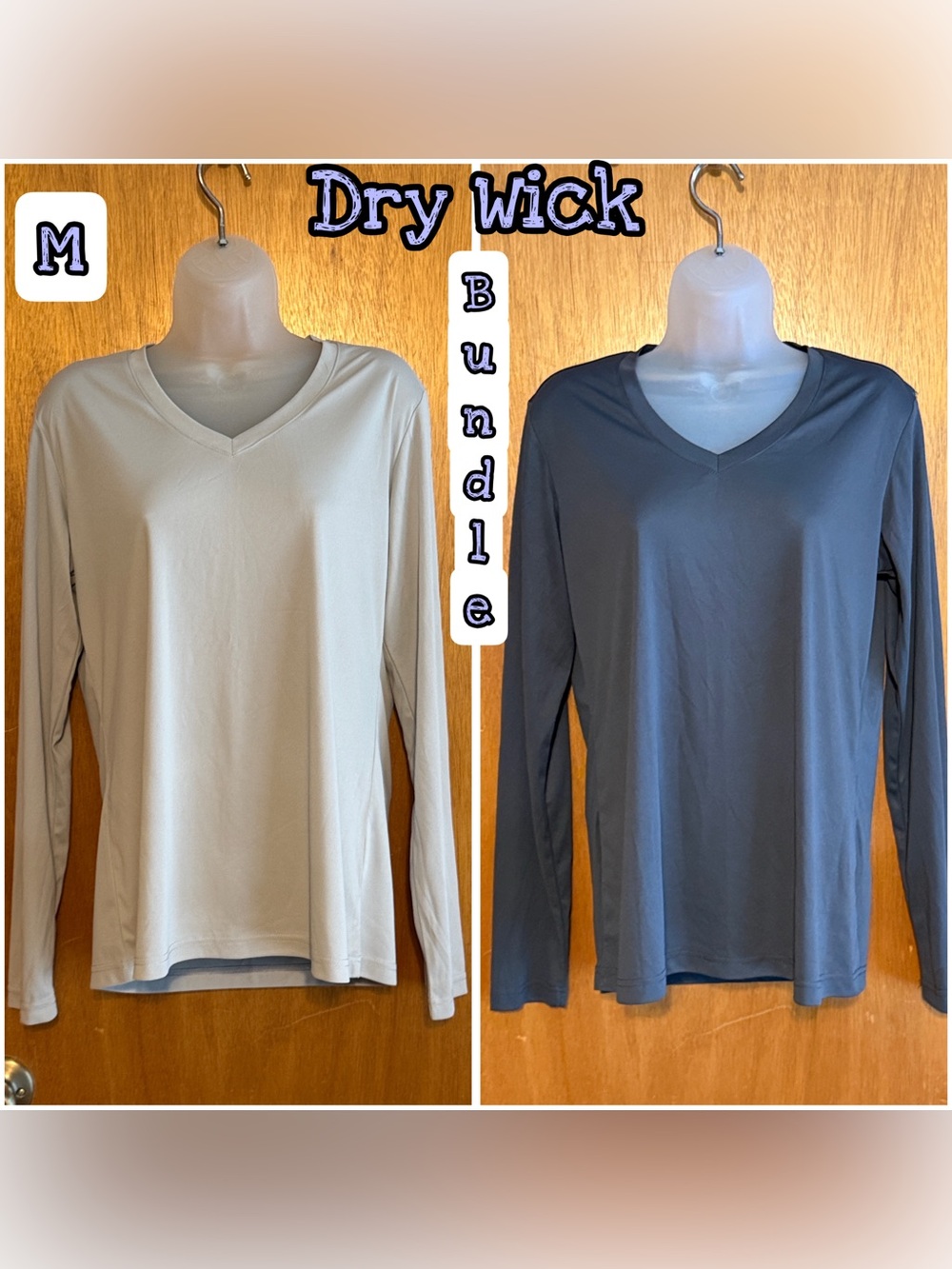 Light Gray V-Neck Long Sleeve Women's Top